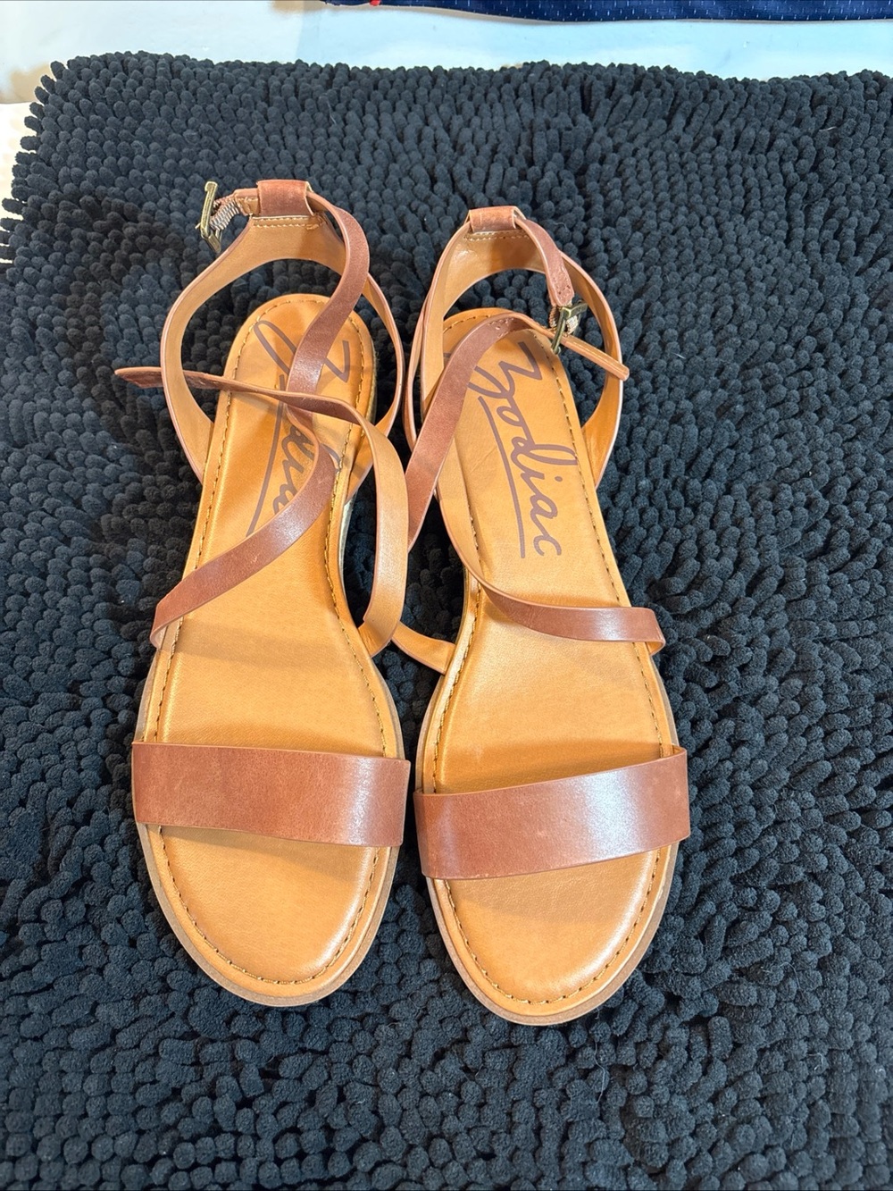 Zodiac Women's Brown Strappy Leather Sandals. Size 11. NEW